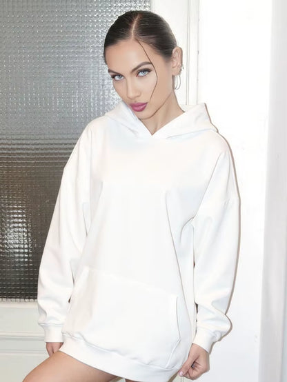 Hooded Harajuku Sweatshirt Women Autumn Trend Backless Shinythrea Mesh Patchwork Casual Street Hipster Pulloverr