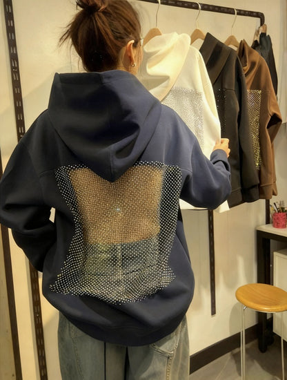 Backless Mesh Patchwork Hoodie – Axis Collection